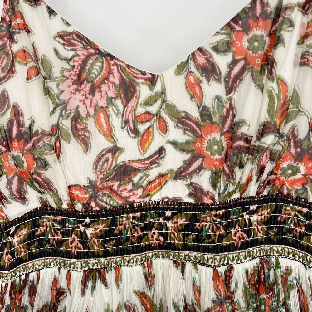 Anthropologie Dress Womens 8 Floral Maxi Rainbow Boho‎ Virginia Peasant Romantic - Picture 5 of 11